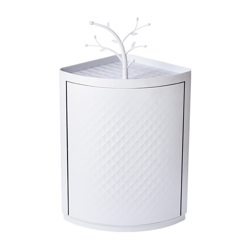 Estante de almacenamiento de condimentos giratorio botella de condimentos de cocina lata multifuncional disco giratorio de pared de esquina colgante de pared caja de almacenamiento artefacto mágico image 5