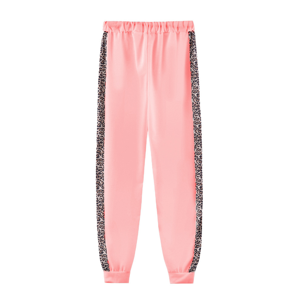 Women's Leopard Print Sweatshirt And Pants Set For Autumn Winter_voghion.com