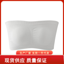 跨境外贸双层加长尺寸无肩带裹胸女可拆胸垫薄隐形内衣隐形无痕