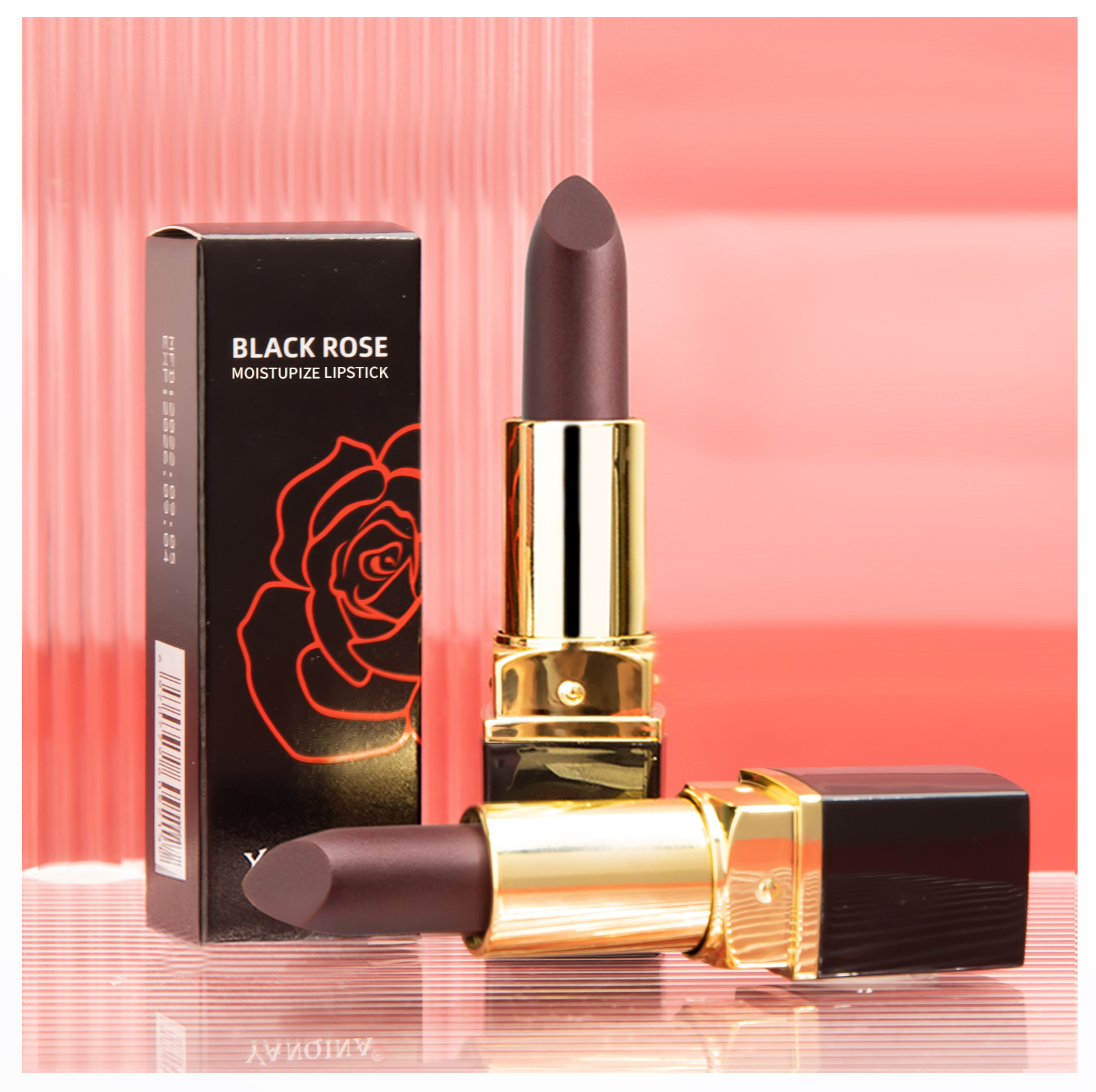 YANQINA Yanqina Black Rose Lipstick, a temperature-sensitive gradient lipstick that maintains makeup and color, is moisturizing and color-changing undefined