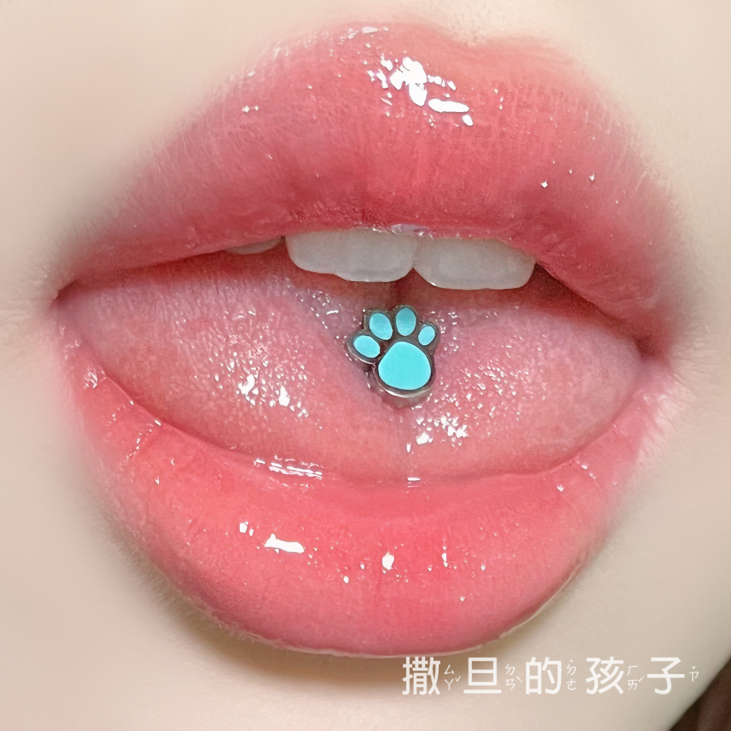 Labret stud lip piercing jewelry styling detail