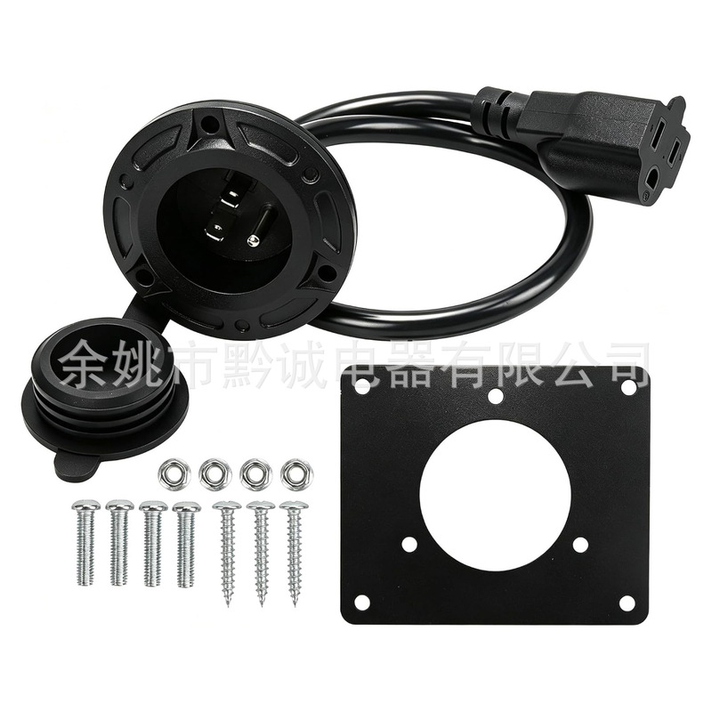 120V charging port cover adapter American-style extension cord EZGOTXT36 golf cart lithium battery cable 120V charging port cover adapter American-style extension cord EZGOTXT36 golf cart lithium battery cable