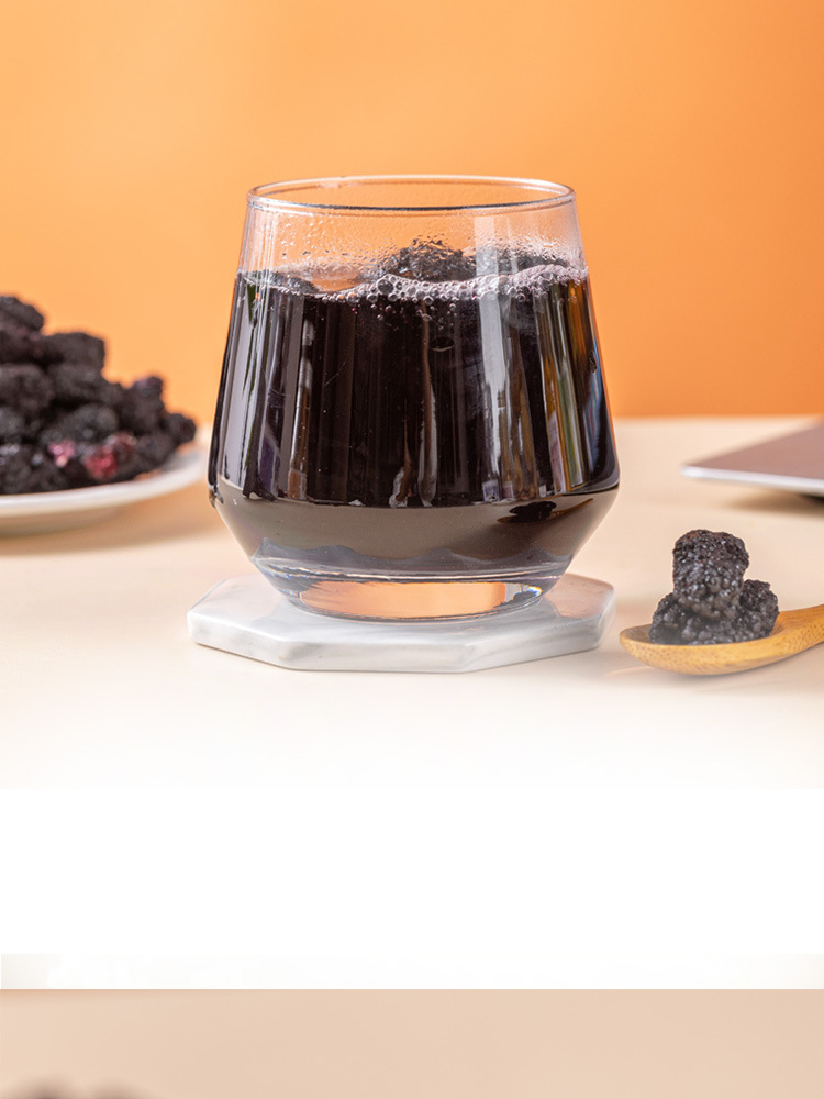 Freeze Dried Mulberry Fruit Dried Sang Shen Mulberry Tea and Wine Making 75g Jar in use