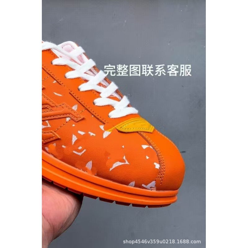 2025莆田鞋L家联名阿甘面包鞋真皮软鞋防滑舒适透气男女休闲板鞋|undefined