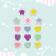 Spot small love embroidery stickers Air Force One Macaron shoes decorative stickers diy small stars self-adhesive cloth stickers