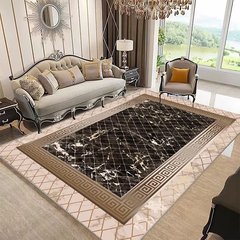 水晶の絨毯は軽くて贅沢で汚れに耐えられます。ソファーの茶何絨毯の家庭用寝室の耐摩耗性滑り止めベッドのそばの保温絨毯を管理しやすいです。