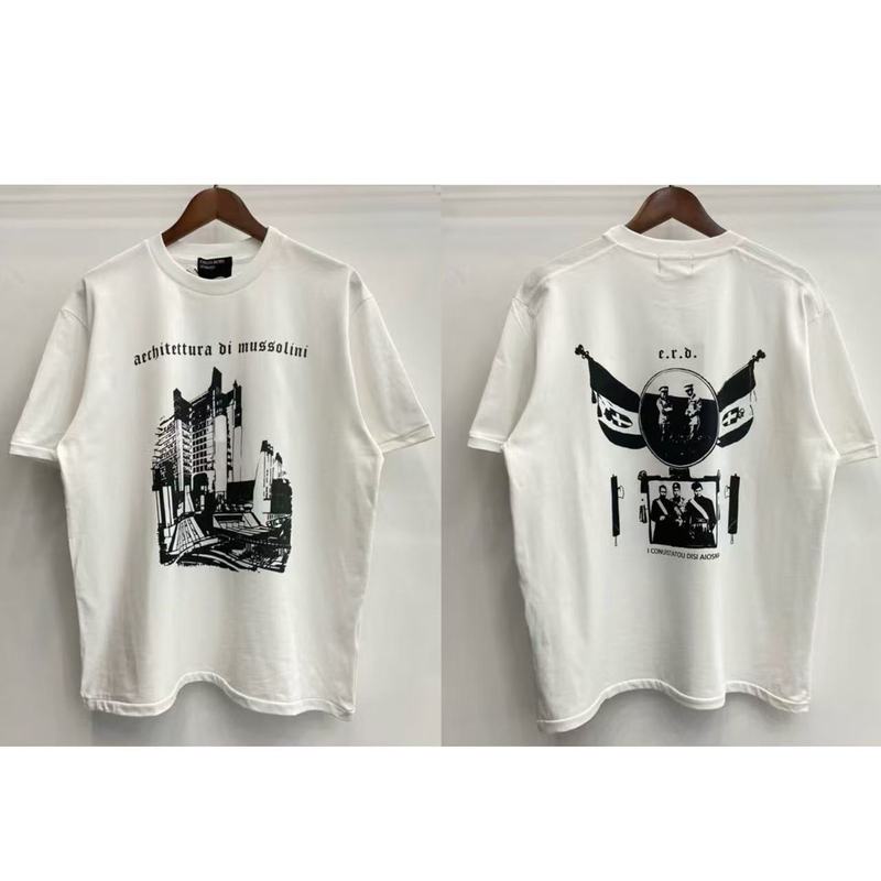 クロスボーダーアメリカの新しいERD憂鬱な富の第二世代レタープリントパターンラウンドネック半袖Tシャツドロップシッピング|undefined