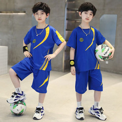 Children's summer sports basketball uniform suit boy's short-sleeved quick-drying clothing baby girl's shorts jersey football training clothing