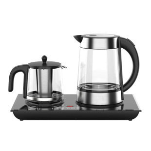 [Hot-Selling Item] Stainless Steel Touch Screen Tea Set, Insulated Tea Tray, Factory Direct Sales, Customized Glass Electric Water Kettle Cover