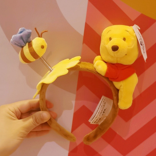 Winnie the Pooh Bear Stitch Berry Bear Cartoon Plush Headband Headband Hair Accessory Cute Paradise Dress Up Headwear