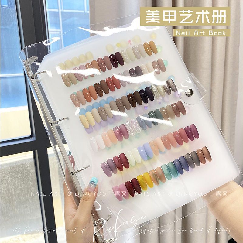 Tablero de Arte de uñas libro de almacenamiento transparente esmerilado tienda pantalla multifuncional acrílico de hojas sueltas tablero portátil desgaste de uñas