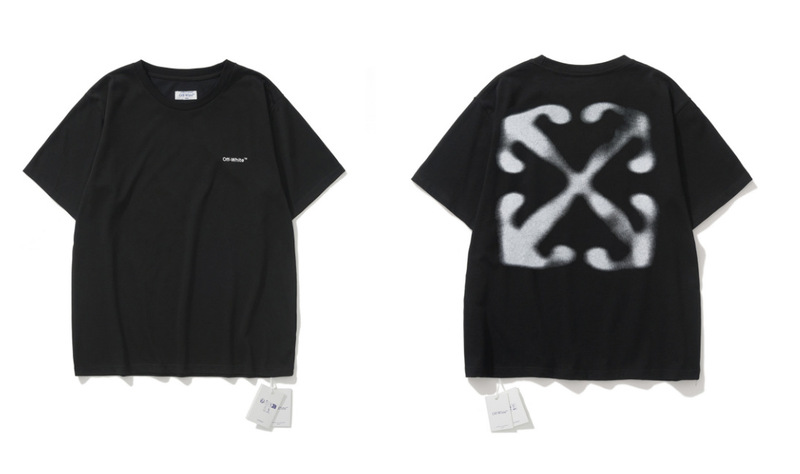 トレンディな漫画落書き油絵矢印半袖男性と女性ルーズカップル OFW 純綿半袖 Tシャツ夏 mk ゼブラ|undefined