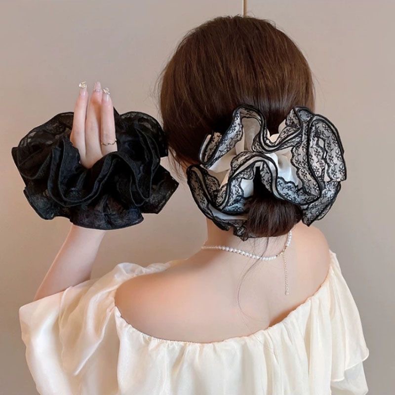 Vintage Spitzen Haargummi Für Damen Elegantes Haaraccessoire_voghion.com