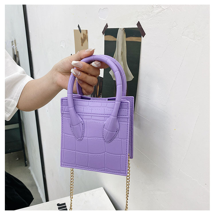 2025 Cross-border new popular smiling face bag, small square bag, fashionable and versatile chain hand bag, shoulder and crossbody jelly women's bag undefined