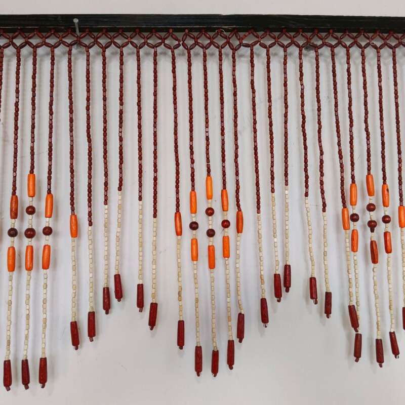 Factory direct antique partition wood beads feng shui short door curtain in stock