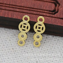 ����DIY��Ʒͭ24k��ɫ11*4*2MM����ͭǮ�����������B1572