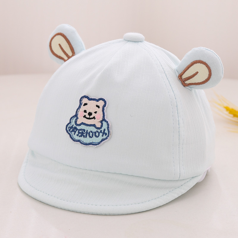 Sombrero para bebés primavera y otoño delgado sombrero de sol para recién nacidos pequeños meses de edad para salir sombrero de sol sombrero de boca de pato sombrero de protección solar