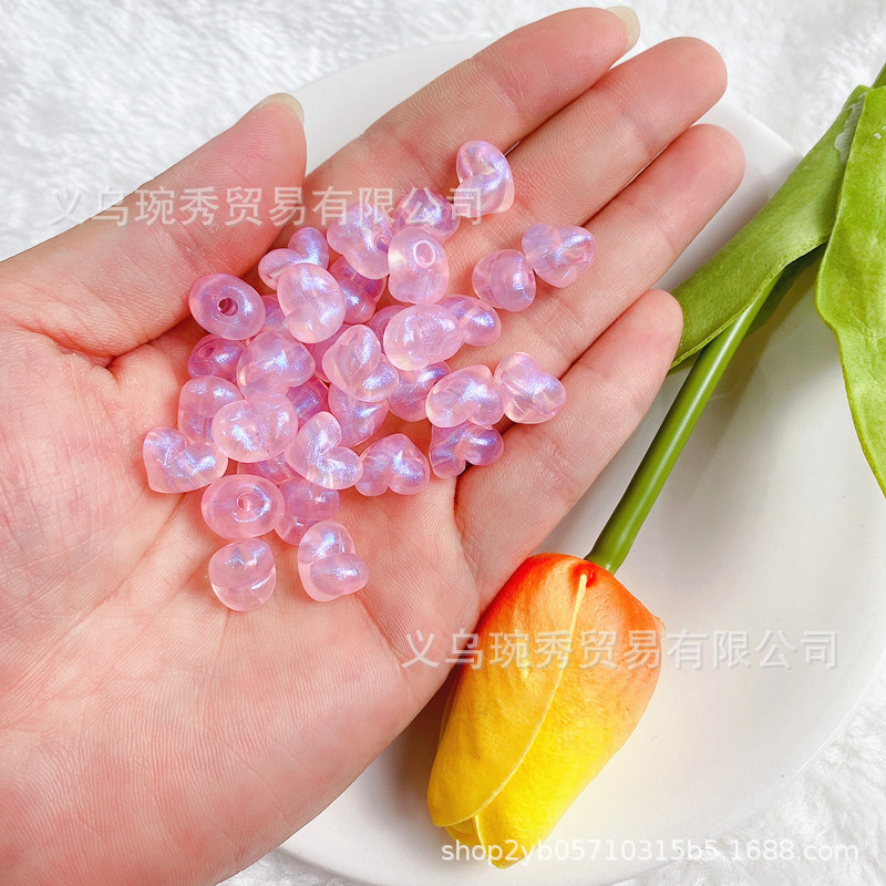 Perlas acrílicas con diseño estrella y sirena, accesorios DIY para pulseras