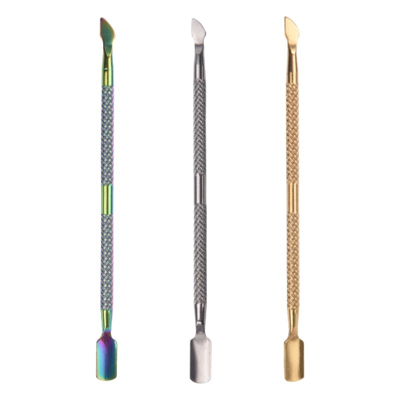 Nail Art Steel Pusher, Nail Tools, Flat Head Steel Pusher, Nail Artist Nail Pusher, Nail Removal Scraper, Stainless Steel Cuticle Remover, Double-Ended