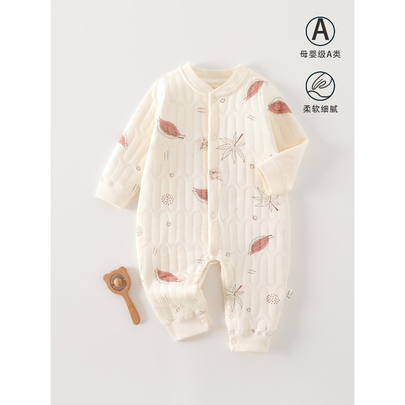 婴儿衣服宝宝三层保暖家居外出连体衣安阳童装一件批发哈衣爬服|undefined