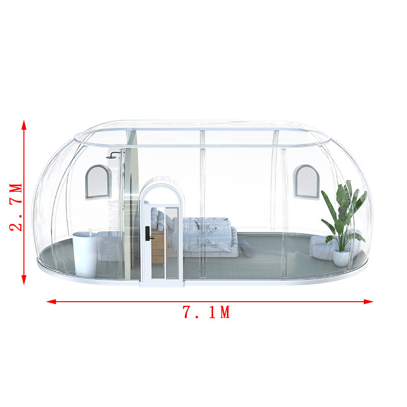 Casa vacía de acampamiento de estrellas de PC casa de alojamiento de padres e hijos jugar camping tiendas de campaña al aire libre techo móvil restaurante Bubble House