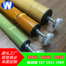仿真竹節管 不銹鋼壓竹紋花管 仿真竹護欄材料 黃色竹節不銹鋼管