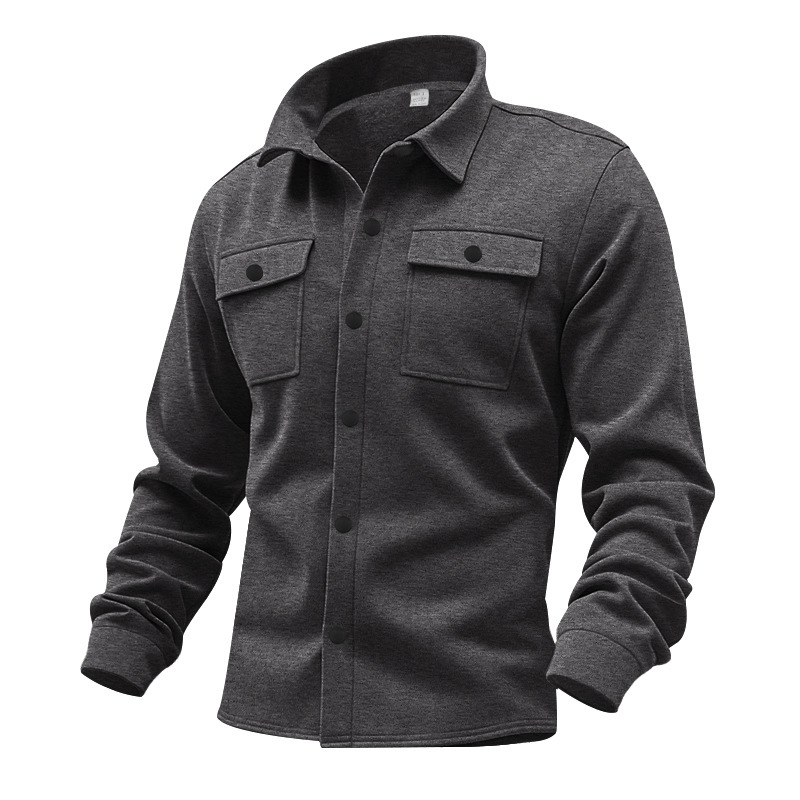 Otoño y invierno Europa y los Estados Unidos transfronterizos Amazon hombre casual con chaqueta de sola fila de botón de chaqueta de color sólido