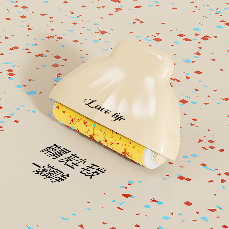 Cepillo de viscosa para lavado de conchas Cepillo de viscosa tipo rodillo Limpieza de cama Cepillo de viscosa geométrico Cepillo de eliminación de polvo portátil