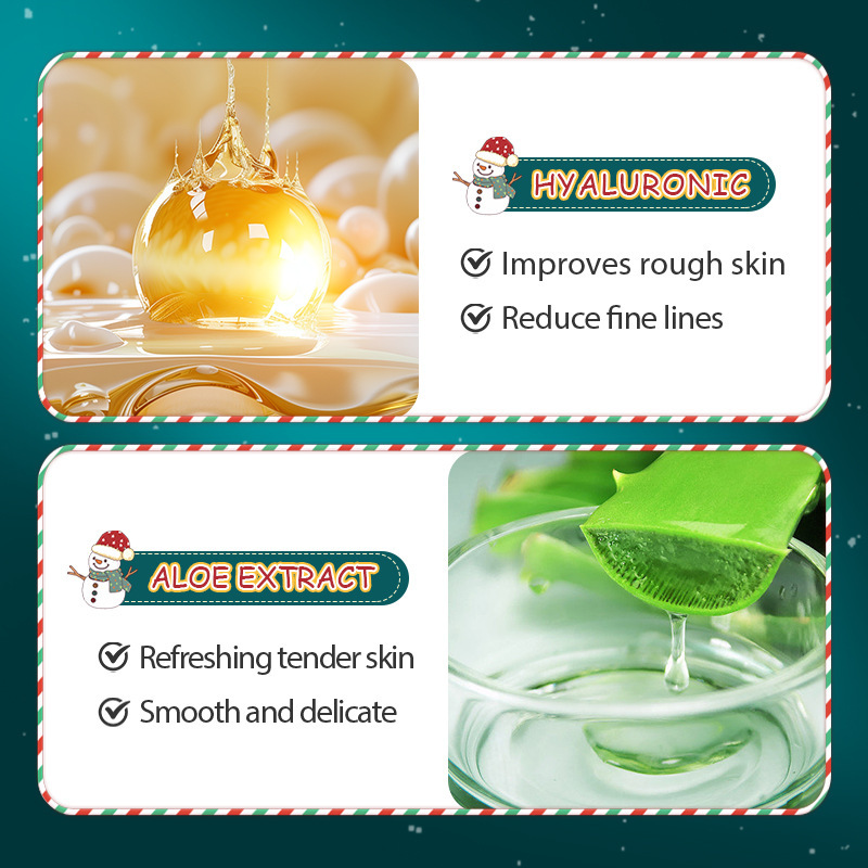 Full English Aloe Vera SADOER Christmas Red Pomegranate Gel Moisturizing Cream Hydrating_voghion.com