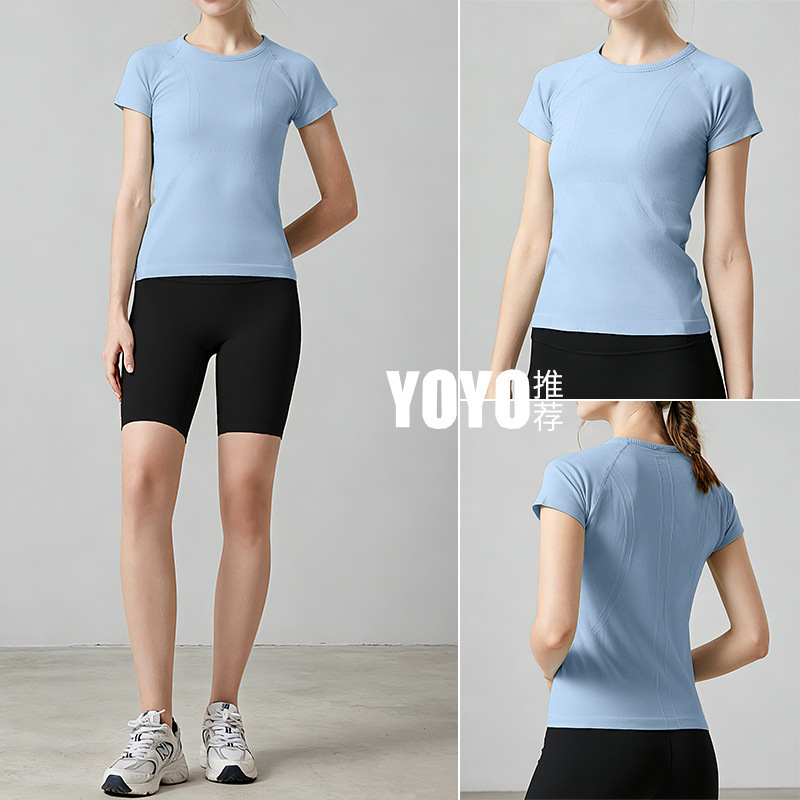 Plus-Size Yoga Clothing, 2026 New Summer Thin Sports Fitness Yoga Short-Sleeve Top, Breathable Running Wear Plus-Size Yoga Clothing, 2026 New Summer Thin Sports Fitness Yoga Short-Sleeve Top, Breathable Running Wear