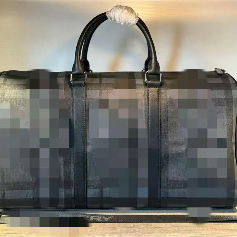 New European and American Fashion Single Shoulder Crossbody Handbag Plaid Trendy Brand Horizontal Style Classic Business Men's Laptop Bag
