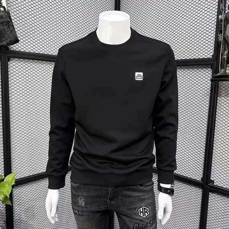Прилив свитер мужской весна осень 2024 новая модель с круглым вырезом с длинным рукавом футболка нижняя рубашка мужская куртка топ