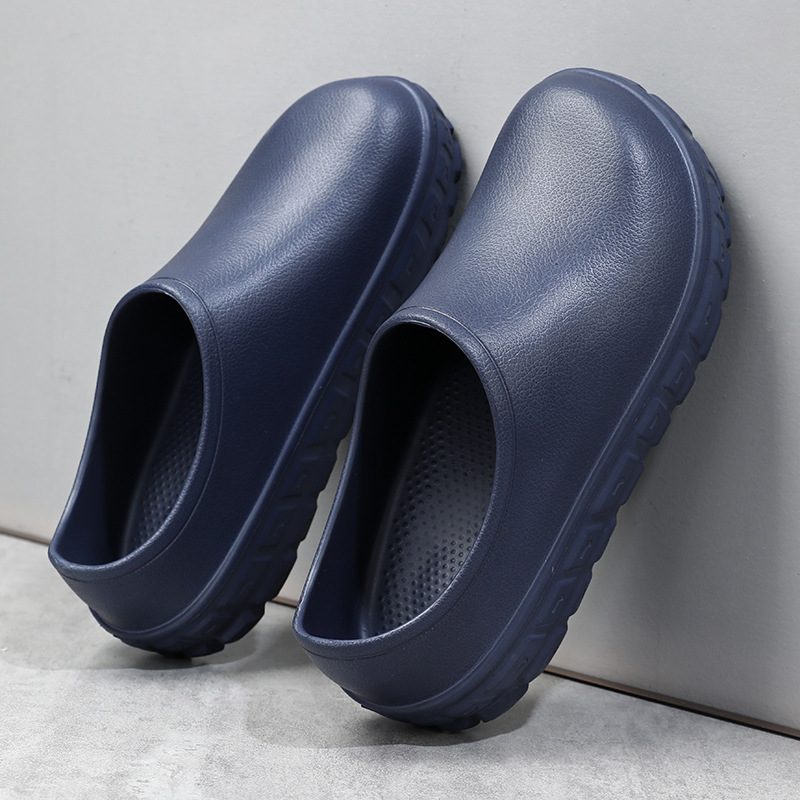 Zapatos de chef de fábrica, trabajo de cocina de verano para hombres, protección laboral, botas de lluvia, pesca de vadeo para hombres, zapatillas Baotou en stock