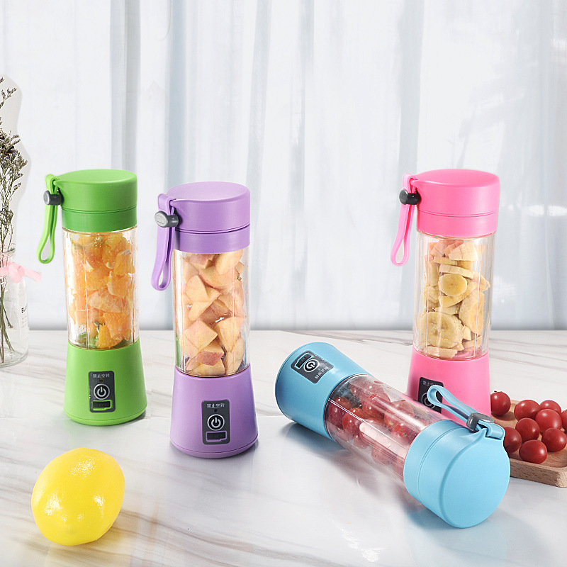 Fabricantes transfronterizos portátiles mini 6 hojas cortadora pequeña jugo doméstico USB carga jugo eléctrico jugo