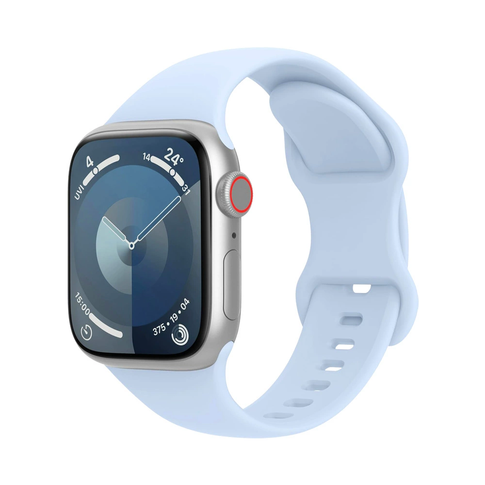 Силиконовый браслет (для Apple Watch) совместимый 38–49 мм, подходит к Series 1–9 и Ultra 2, легкие цветовые варианты