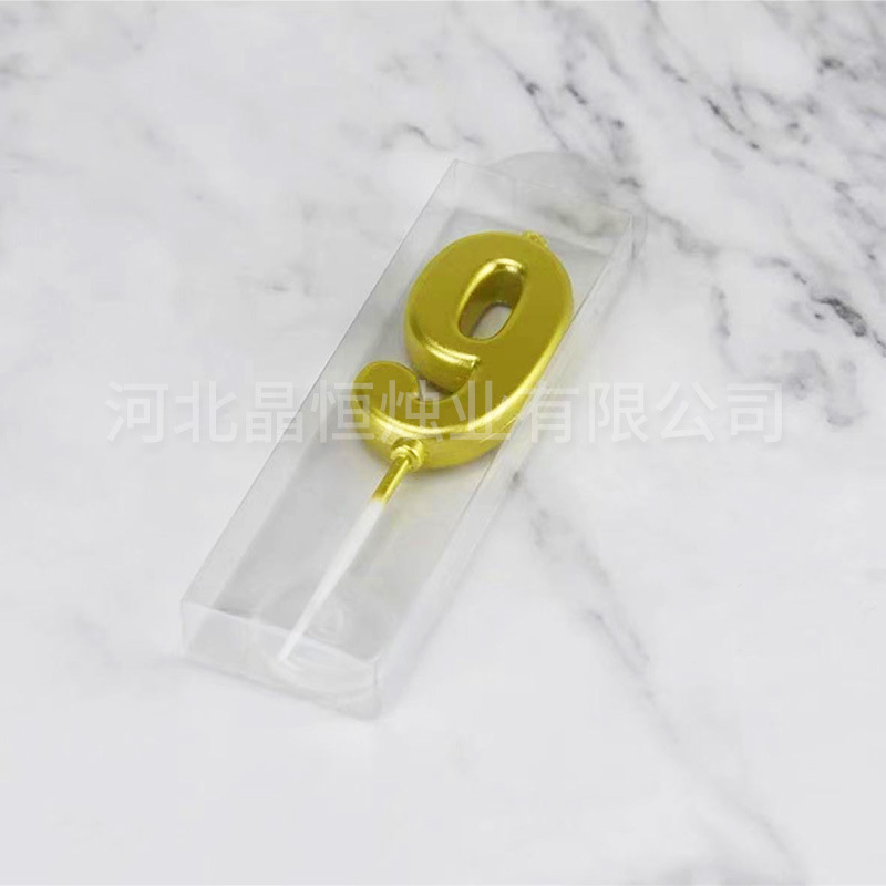 金メッキデジタルキャンドル誕生日パーティーケーキ装飾金銀色輝く時空0-9デジタルキャンドルボックス