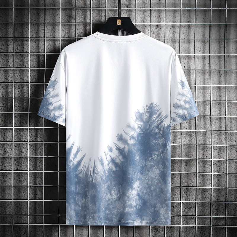 2023 nuevo verano de hombre camiseta de manga corta camiseta de moda suelta camiseta de media manga gradiente ropa de hombre ropa de moda para hombres