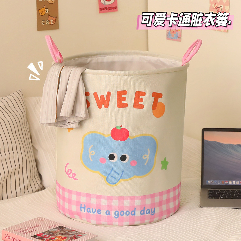 Cesta de ropa sucia linda y de alto valor, ropa sucia doméstica de gran capacidad, dormitorio plegable, canasta de almacenamiento de lavandería, venta directa de fábrica