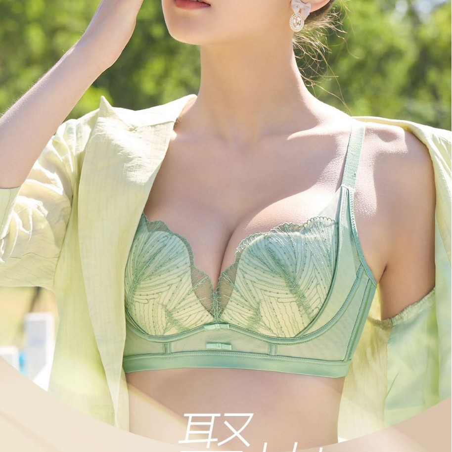 2026 3D Shell Cup Adjustable AB Cup Comfortable Soft Underwire Bra Medium Thick Push-Up Underwear