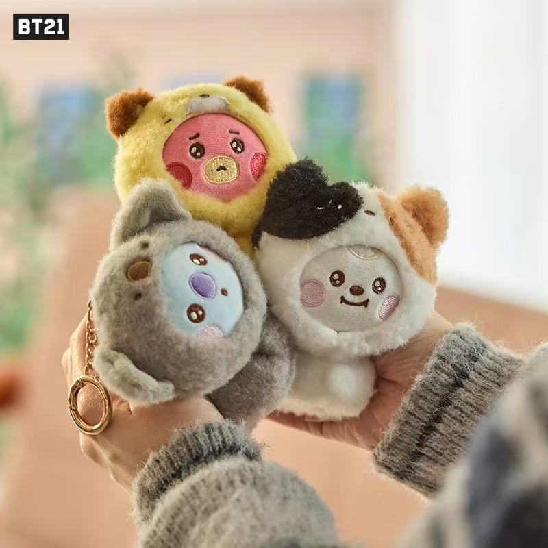 In Stock Bt21 Bts Baby Zoo Series Second Generation Plush Keychain Bag Pendant Doll Couple