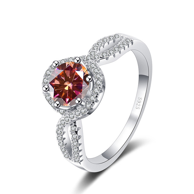 S925 anillo de plata esterlina para mujeres oro pt950 compromiso de matrimonio requisito 1 quilates fábrica de anillo de piedra de moissan al por mayor