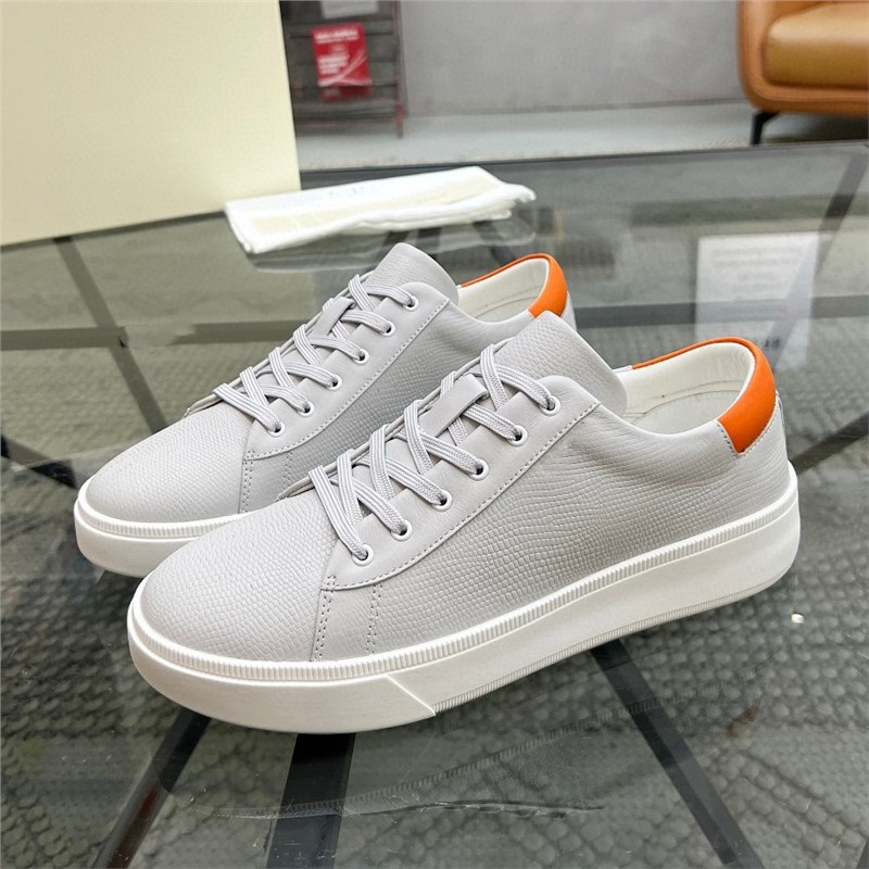 Original Brand Genuine Leather Casual White Shoes for Men, White Lace-Up Sneakers, New Flat Shoes for Driving and Travel Original Brand Genuine Leather Casual White Shoes for Men, White Lace-Up Sneakers, New Flat Shoes for Driving and Travel