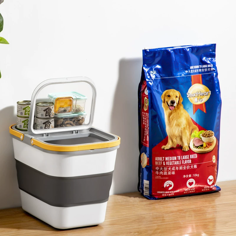 Amazon cross-border folding rice barrel moisture-proof insect-proof folding barrel 25L capacity pet grain storage barrel cross-border special supply