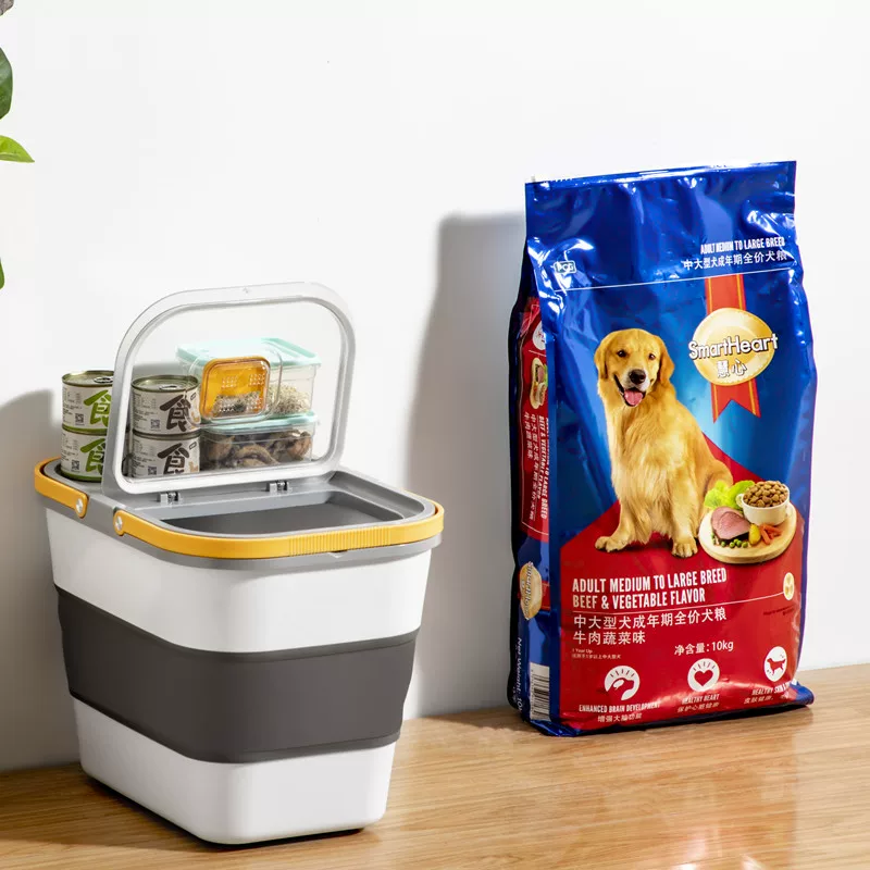 Amazon cross-border folding rice barrel moisture-proof insect-proof folding barrel 25L capacity pet grain storage barrel cross-border special supply
