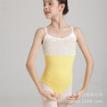 一件代发夏季拼丝绒双色可移动吊带中国舞芭蕾舞练功服女童舞服