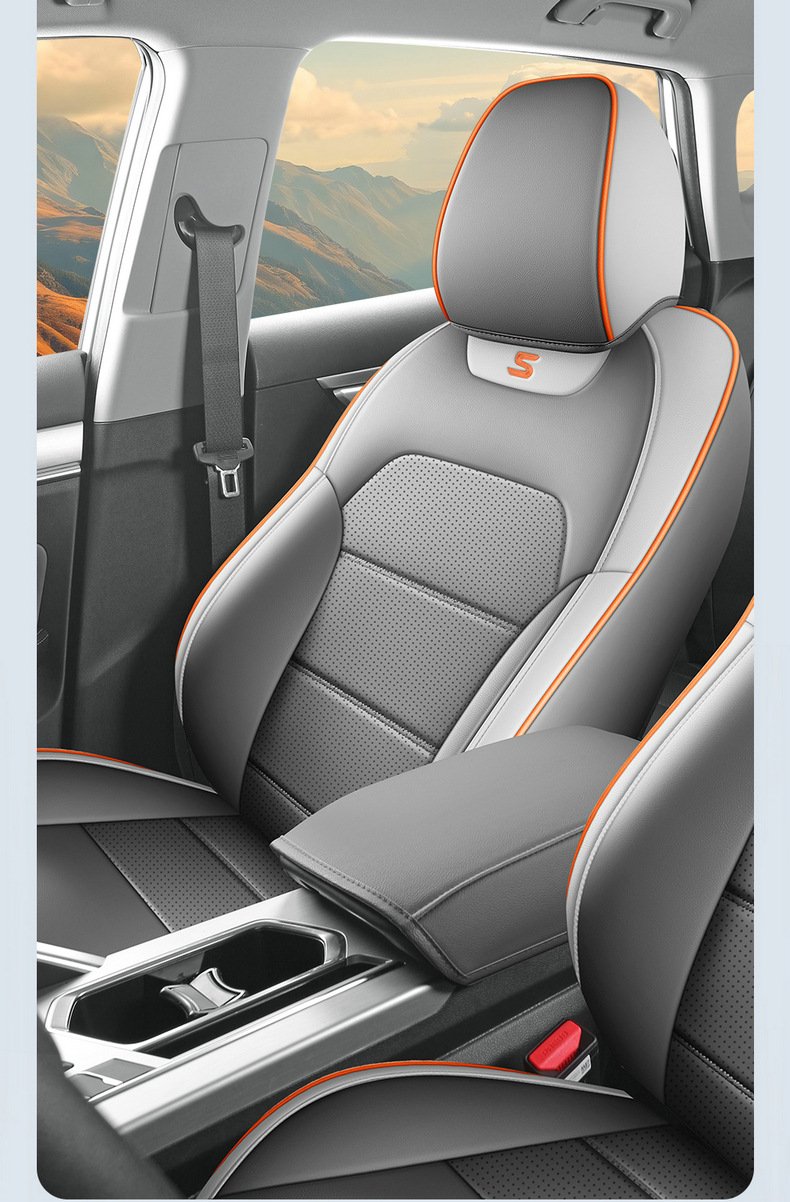 New Model Car-Specific Geely New Binyue Full Leather Car Seat Cushion, Full Surround Seat Cover, Universal Car Seat Cover for All Seasons
