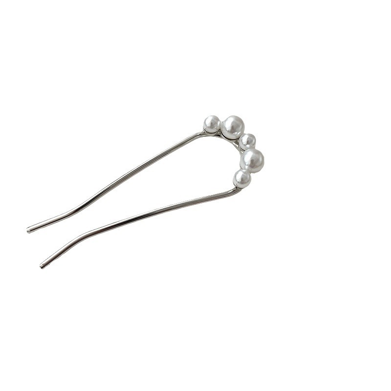 Clipper de perla en forma de U simple, pellizco de cabeza perezoso moderno, artefacto de cabello, pinzas diarias, pinzas de cabello de alta calidad para mujeres