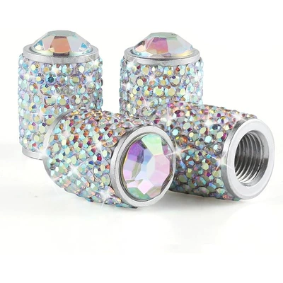 valve Cross-Border Aluminum Alloy with Sealing Ring - ab-colored-diamonds-pack-of-4