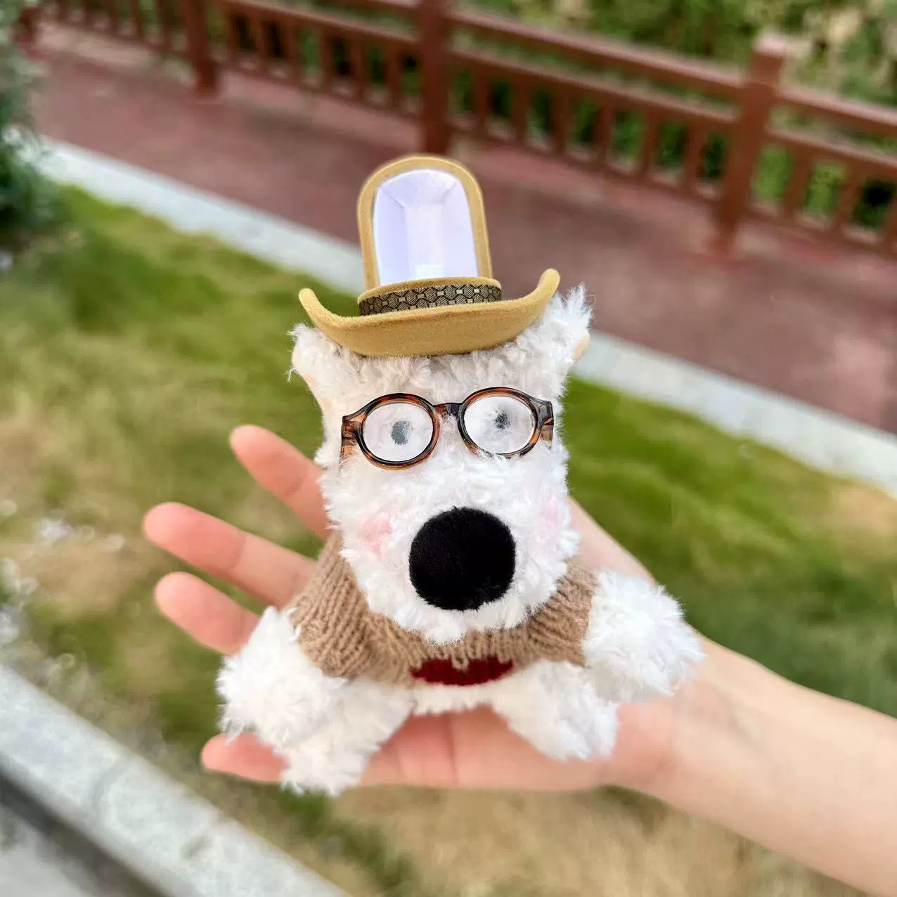 TikTok тот же китайский подарок на День святого Валентина очки кольцо коробка сюрприз West Highland каракули щенок украшения милые для девушки