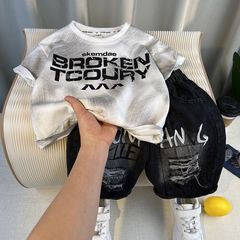 男童夏季套装童装新款洋气时髦儿童短袖两件套宝宝酷帅夏装衣服潮